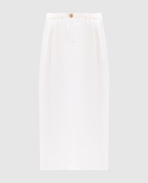 Khaite Lucian white silk skirt 41493002