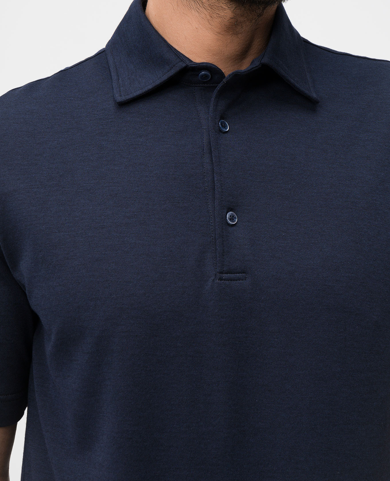 

Blue polo shirt with logo patch CAPOBIANCO