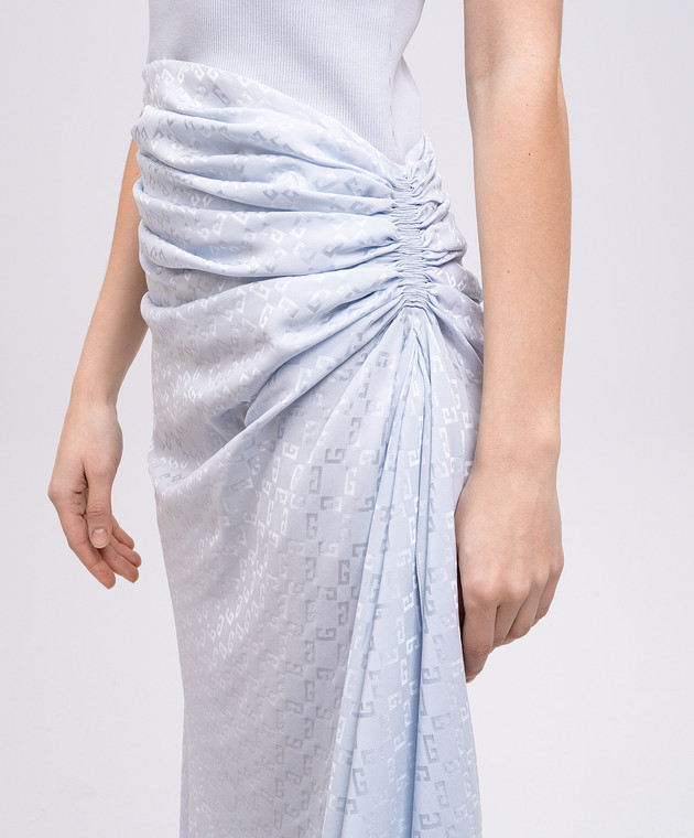 Givenchy - Blue midi dress with patterned silk BW22CX15T4 - shop with Luxembourg delivery at Symbol Givenchy - Blue midi dress with patterned silk BW22CX15T4 - shop with Luxembourg delivery at Symbol