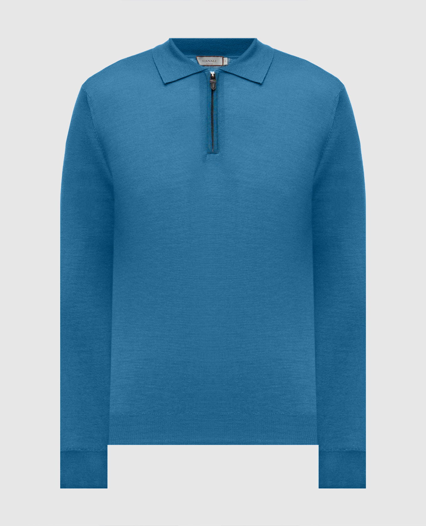 

Blue wool polo shirt Canali