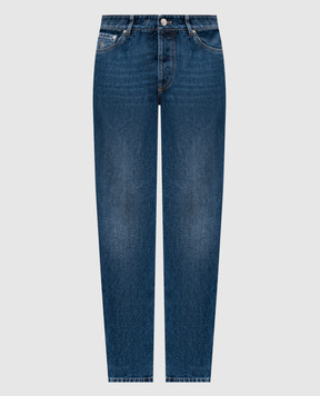 Brunello Cucinelli Blue jeans with logo patch M241PD3210