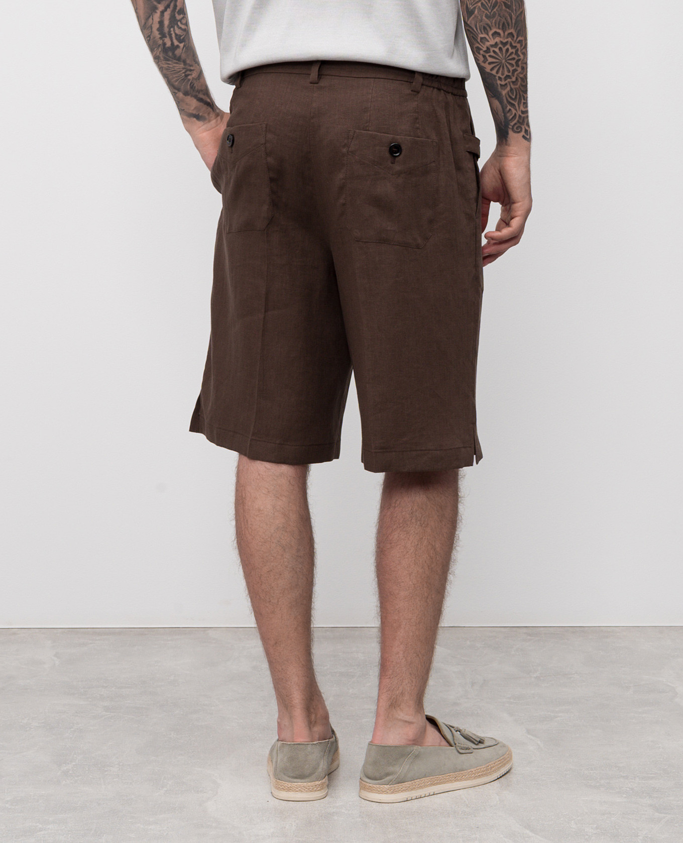 

Brown linen shorts Dolce&Gabbana