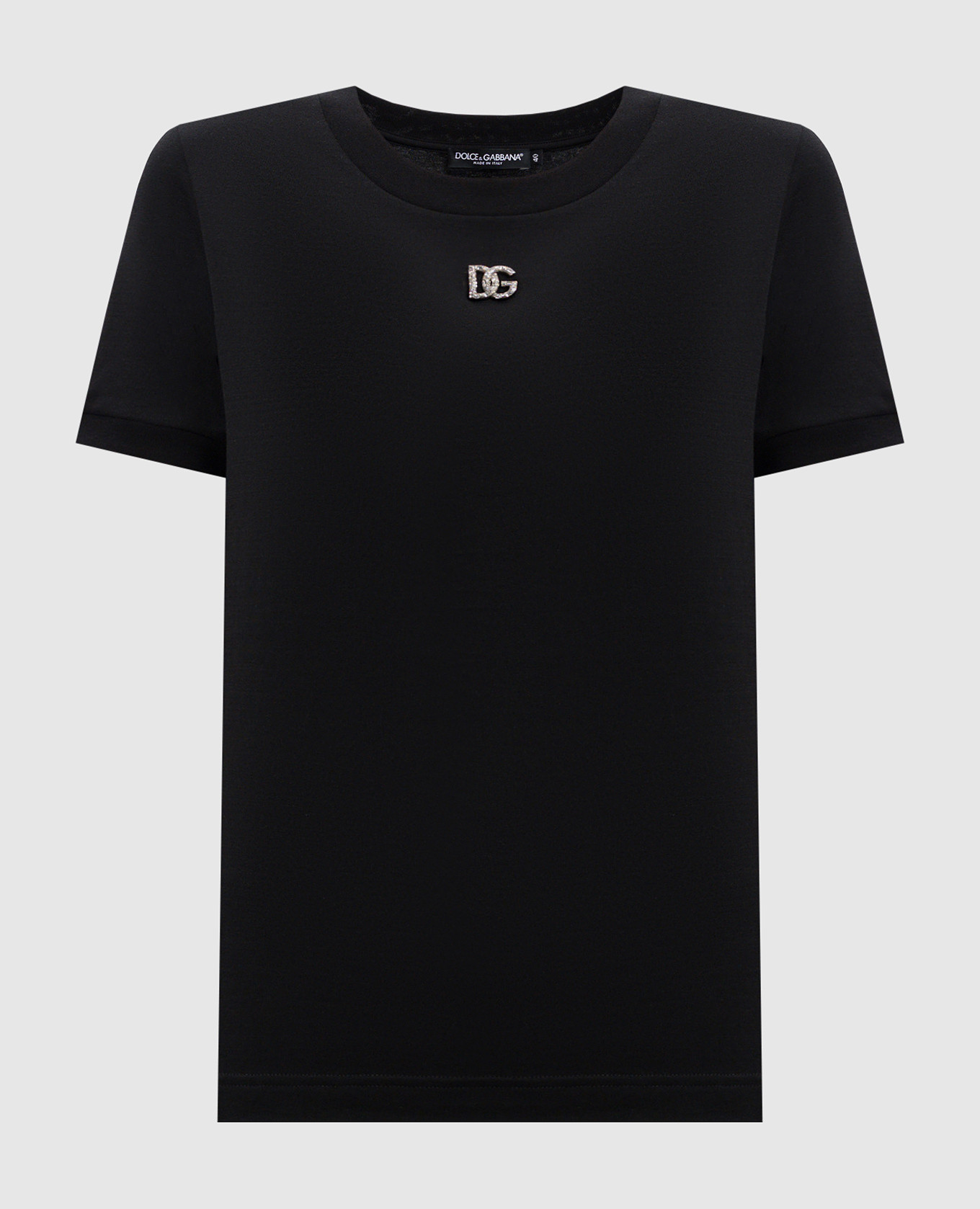 Black t-shirt with DG logo and crystals