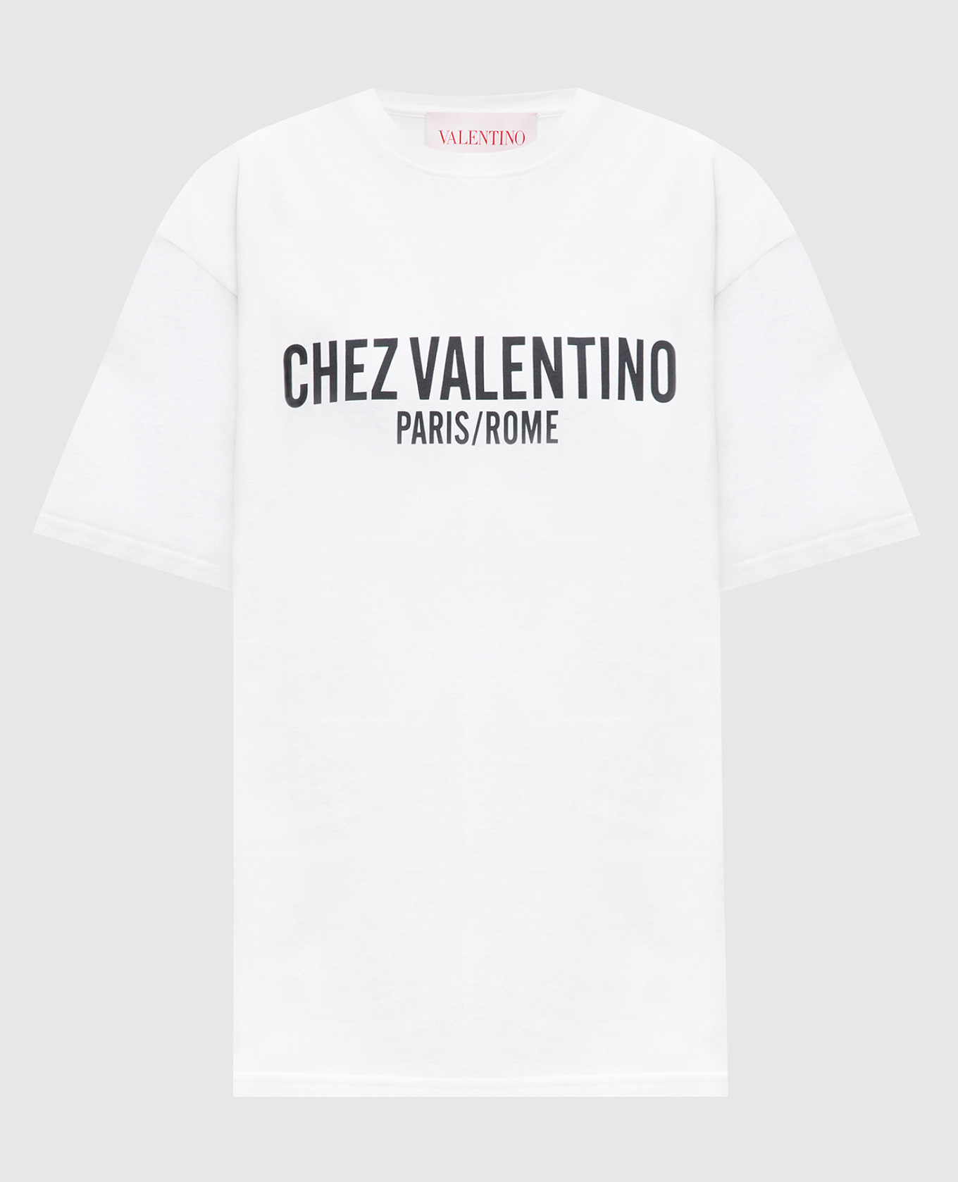 

White T-shirt with CHEZ VALENTINO print Valentino