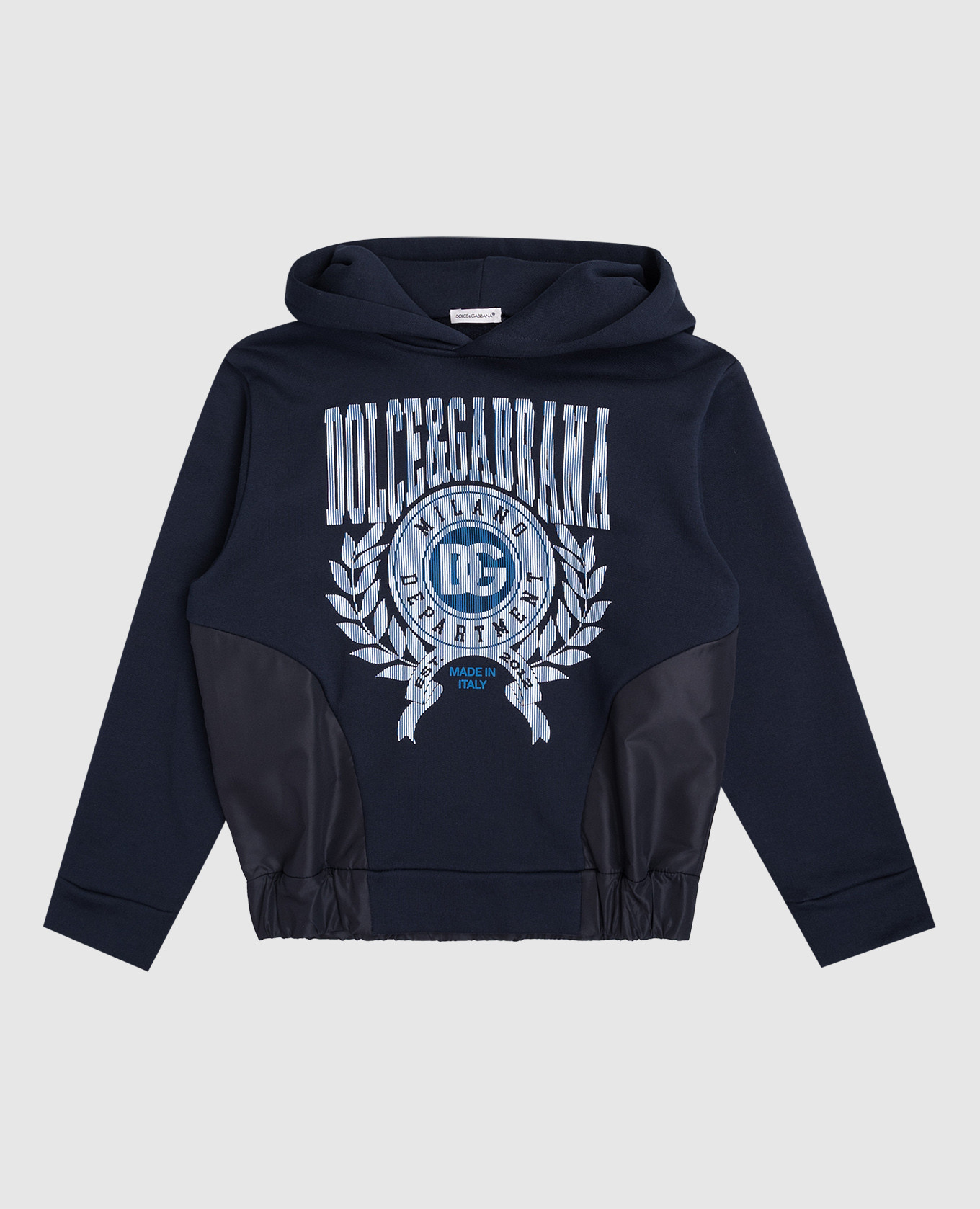 Children&#39;s blue hoodie with logo print Dolce&Gabbana