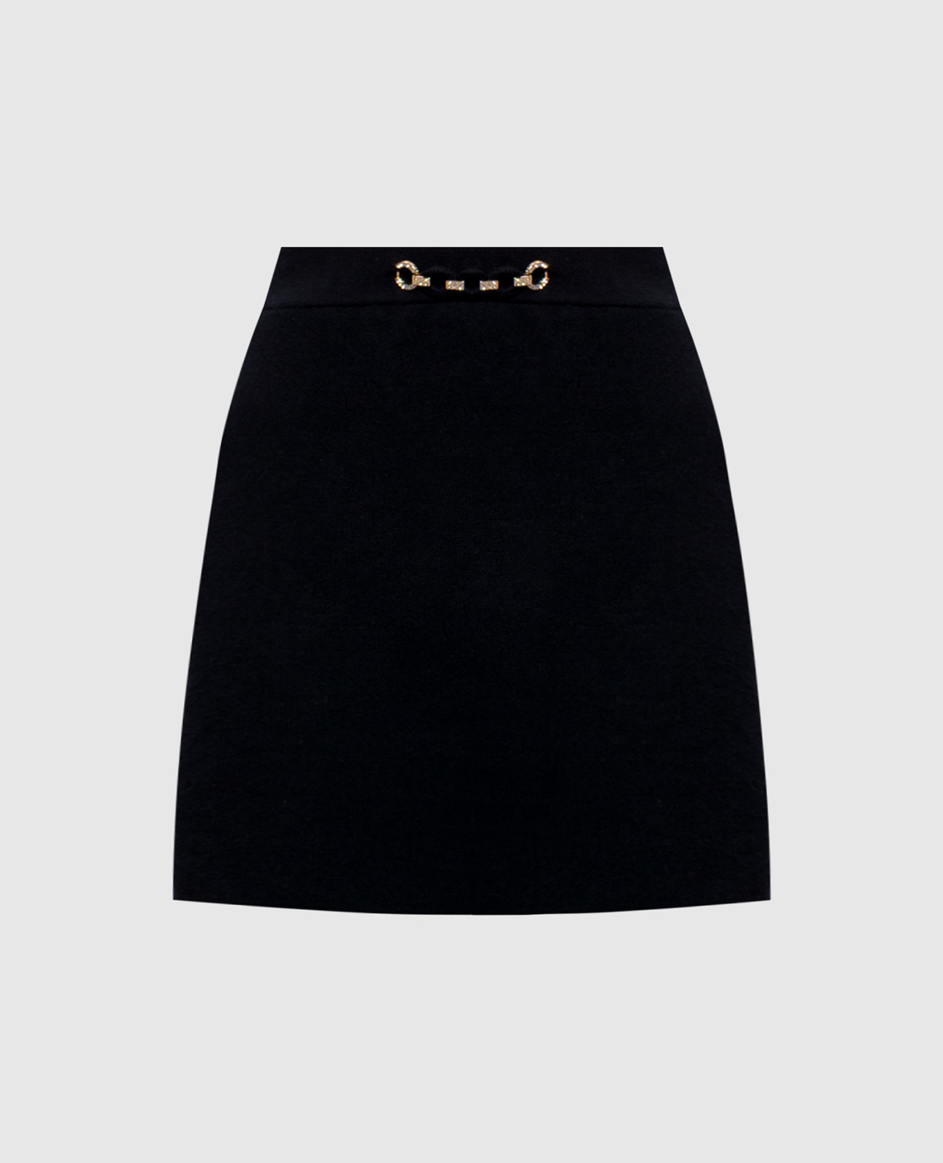 

Black mini skirt with logo Twinset