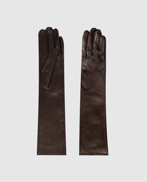 Babe Pay Pls Brown leather long gloves BT8