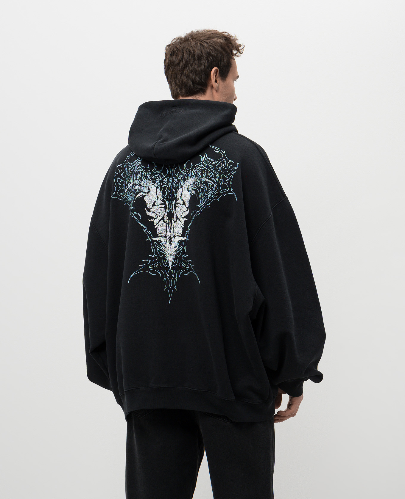 Blue hoodie with logo Vetements 4