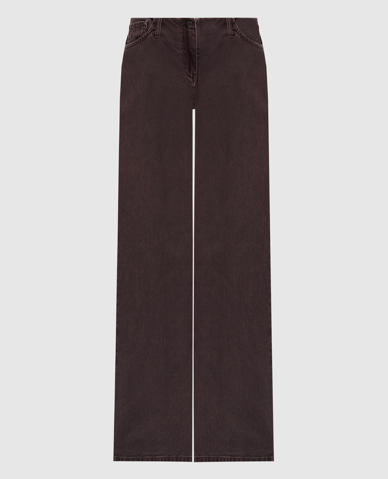 

Brown jeans with logo patch Magda Butrym