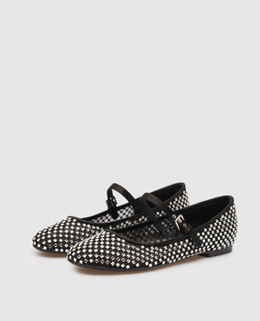 Dolce&Gabbana Black ballet flats with crystals CB0209AQ522