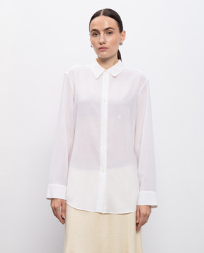Gabriela Hearst Reyes white wool and cashmere shirt 4251121C121