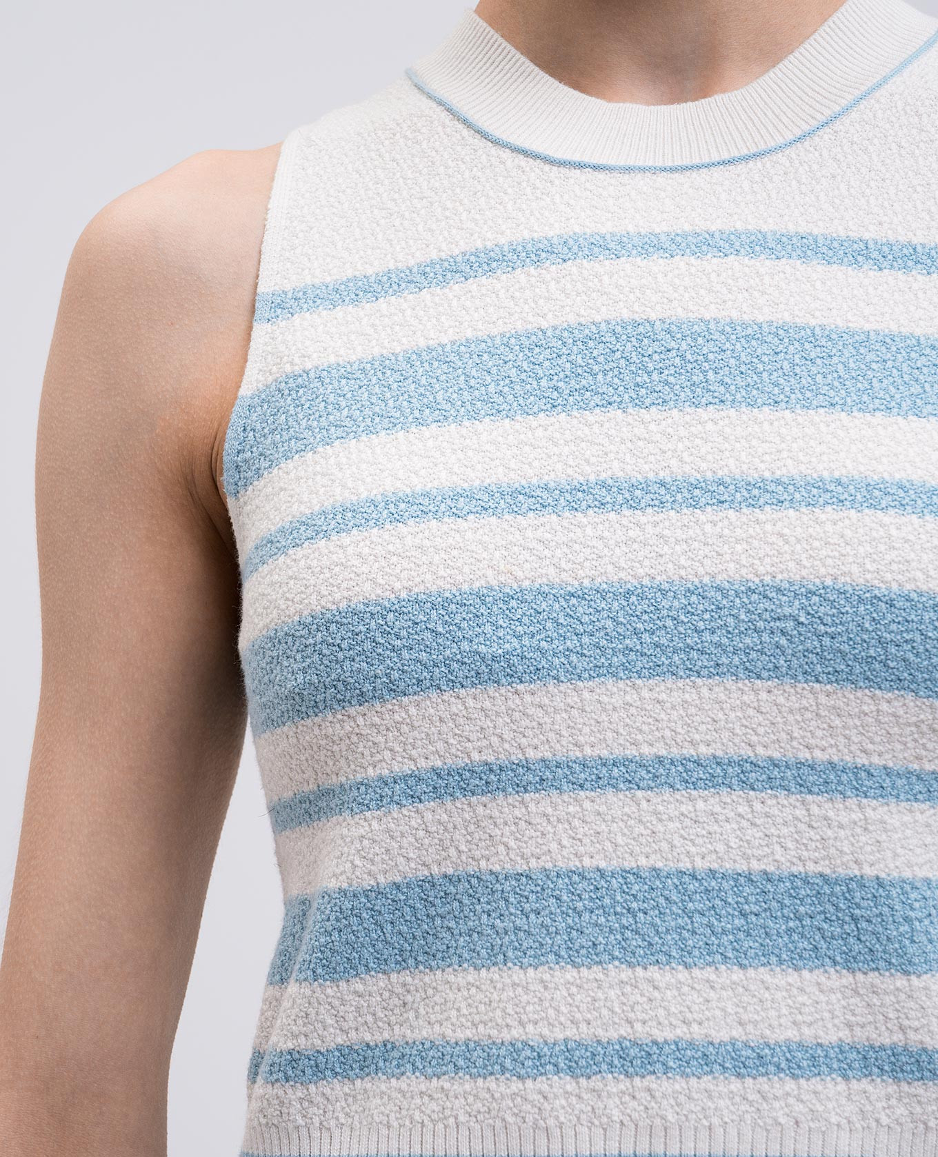 

Striped silk top Simkhai, White