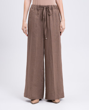Babe Pay Pls Brown linen pants 0D26010514