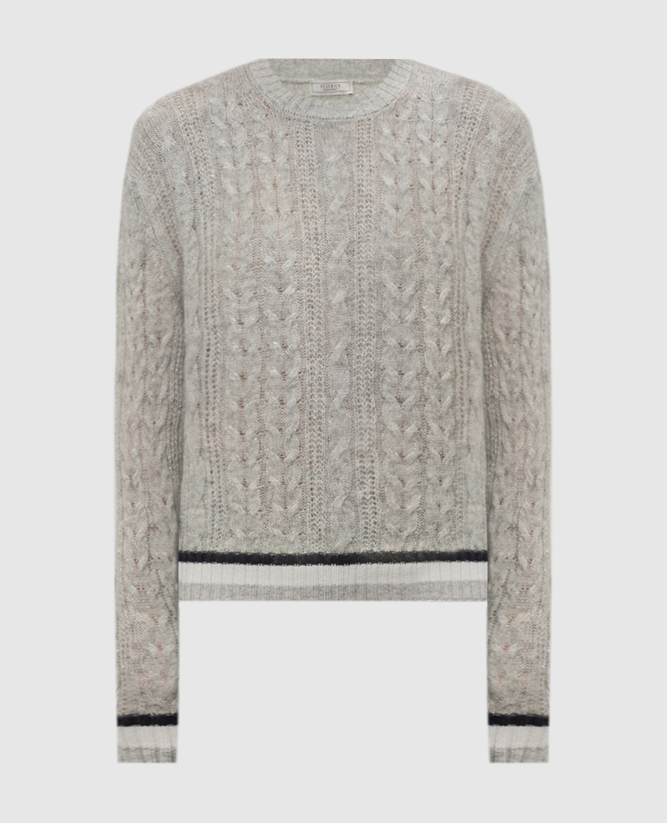 

Gray jumper in wool, silk and cashmere with lurex Peserico, Grey