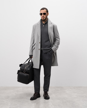 Cashmere&Whiskey Gray cashmere cardigan MU7931307341PF