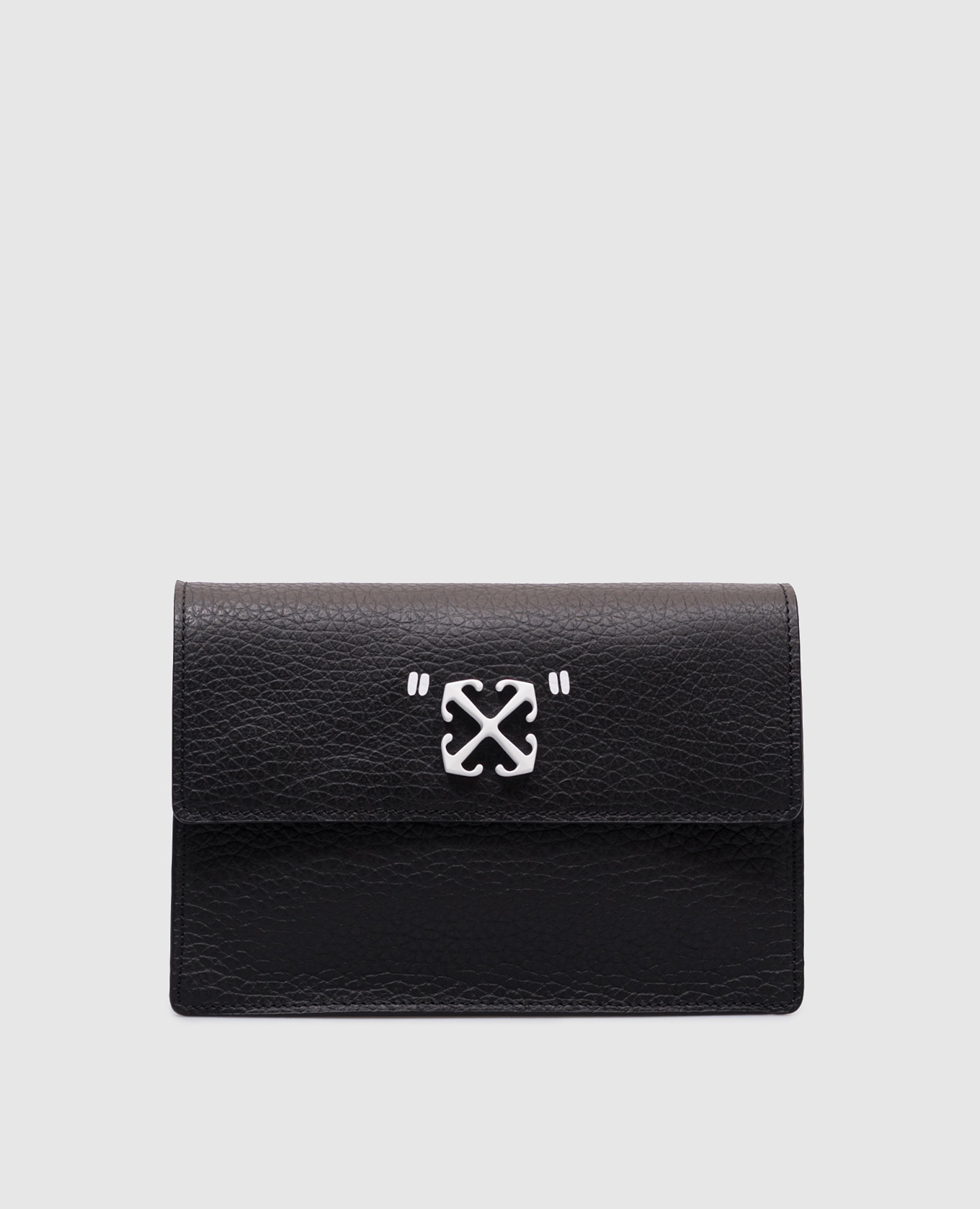 

Black leather bag with logo emblem Off-White