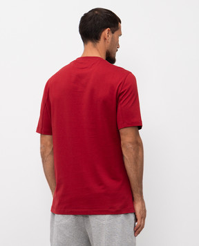 Brunello Cucinelli Red T-shirt with logo emblem print M0B138440