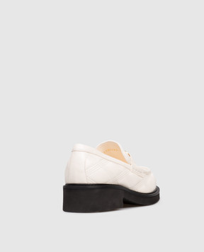 Valentino White leather loafers with VLogo emblem 7W2S0MC8FGZ