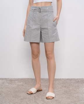 Brunello Cucinelli Formal striped linen shorts MH546P8842