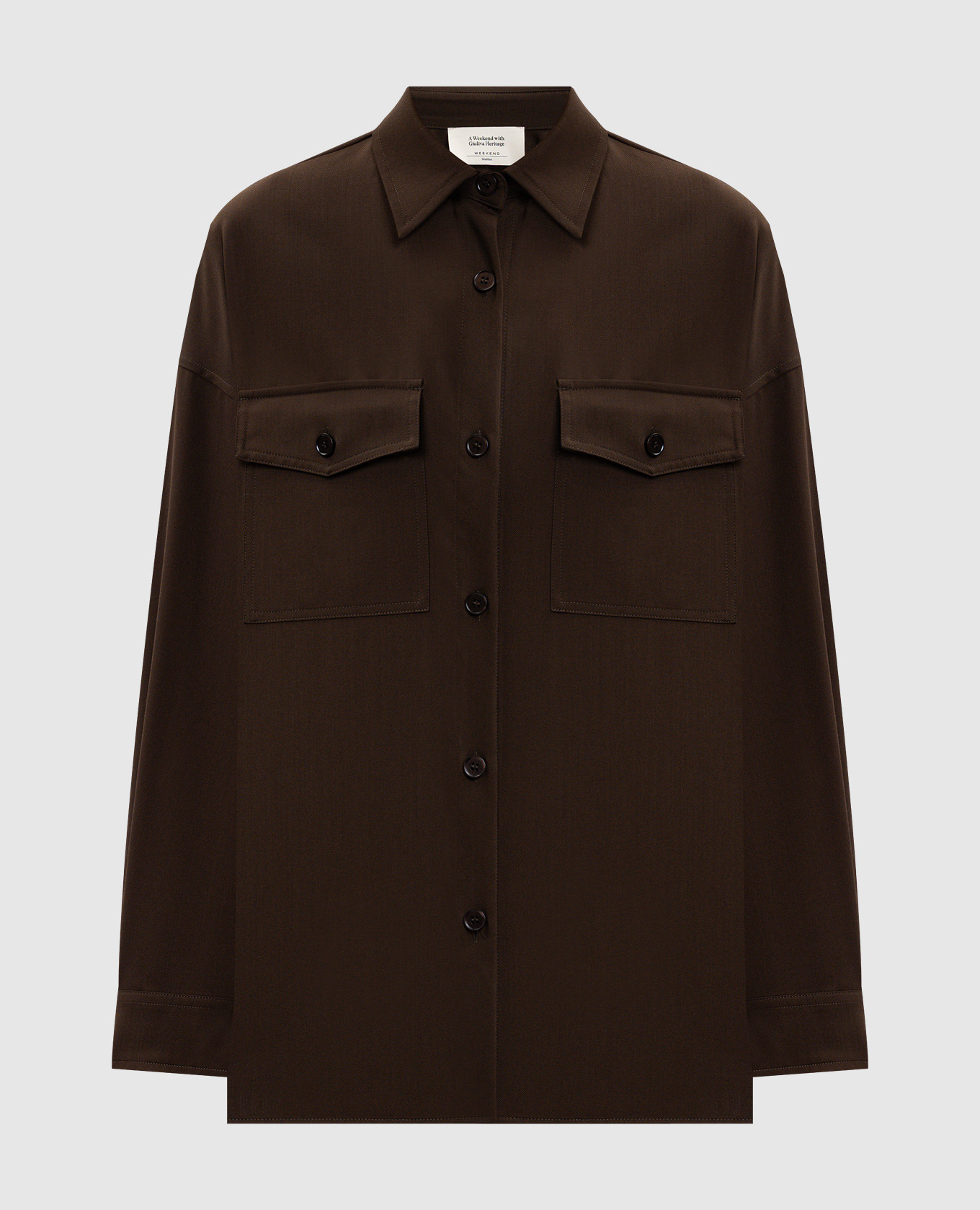 FIRMINA brown wool shirt Max Mara Weekend