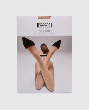 Wolford Beige Pure 10 den tights 14497