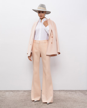 Ermanno Scervino Beige wool flared pants D476P327HJA