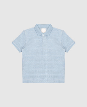 Givenchy Children's blue polo shirt with logo emblem pattern H3074845