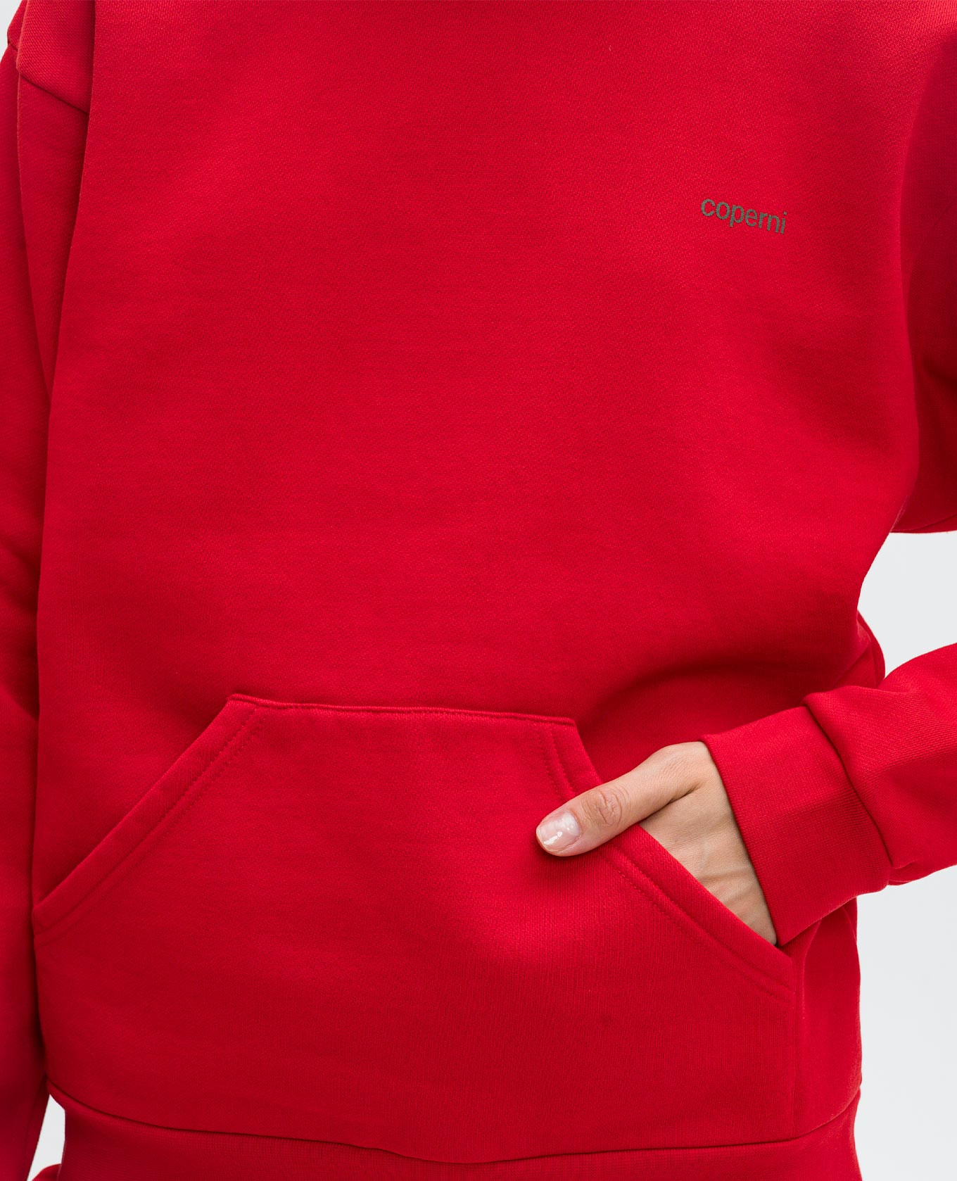 

Red hoodie with logo print Coperni