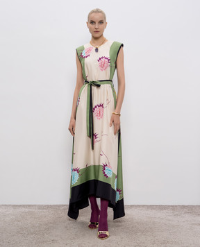 La DoubleJ Floral print silk midi dress DRE0495SIL017DER03