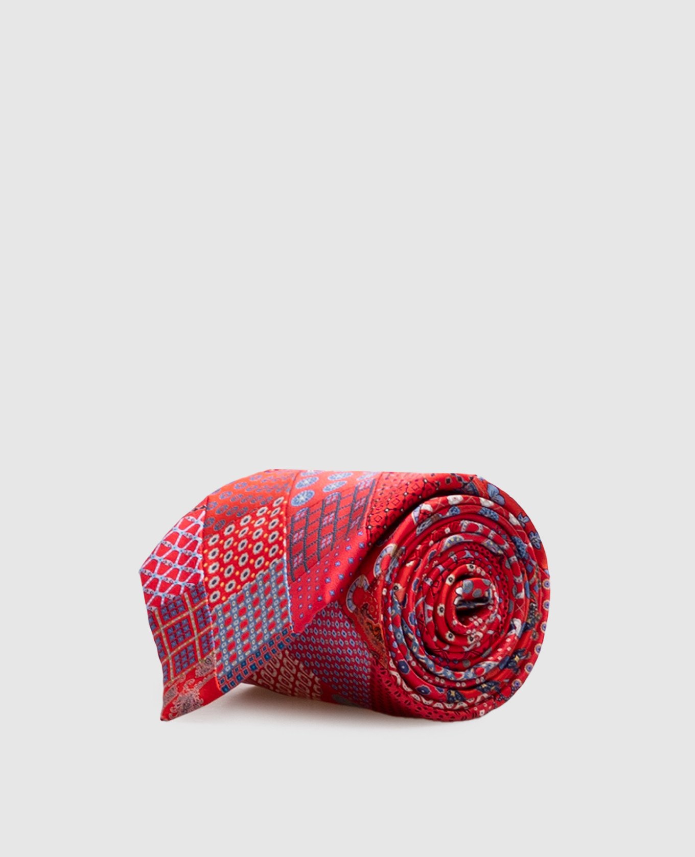 

Red silk patchwork tie Stefano Ricci