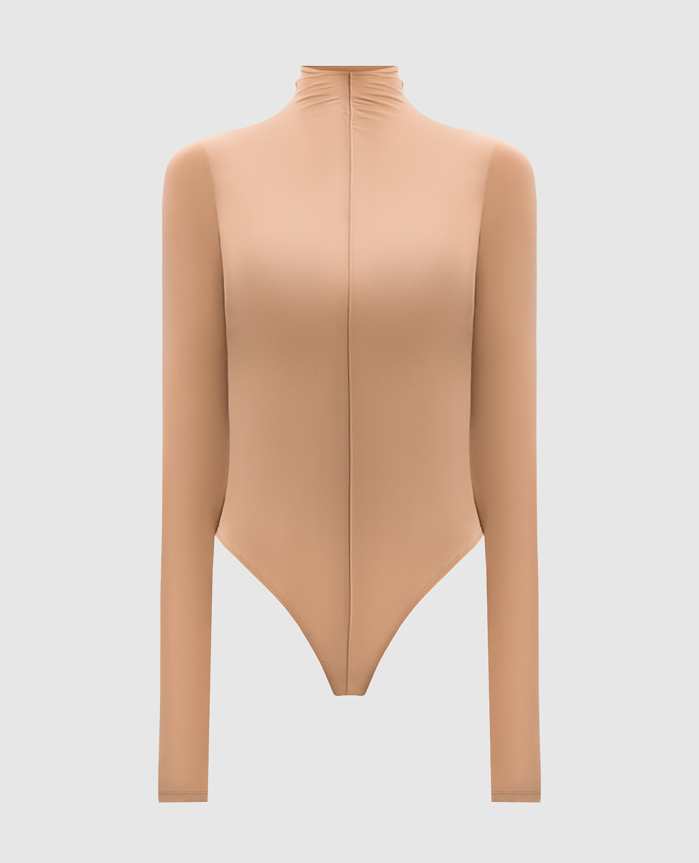 

Beige bodysuit with a decorative line WARDROBE.NYC