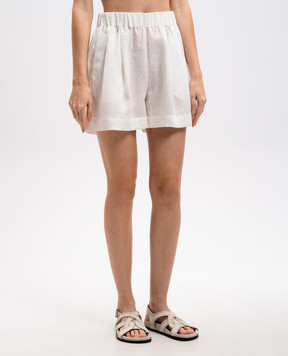 Asceno White Zurich linen shorts B027F06C78