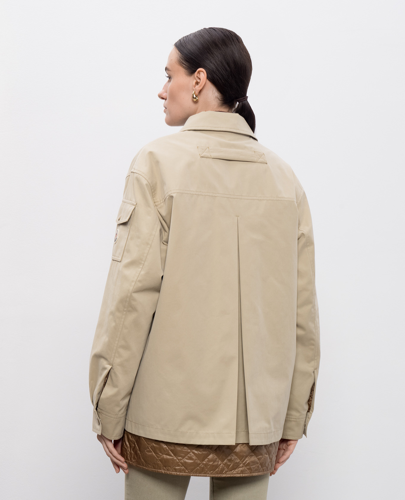 

Green jacket with logo patch Moncler