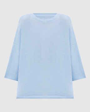 Allude Blue cashmere and wool top 25217051