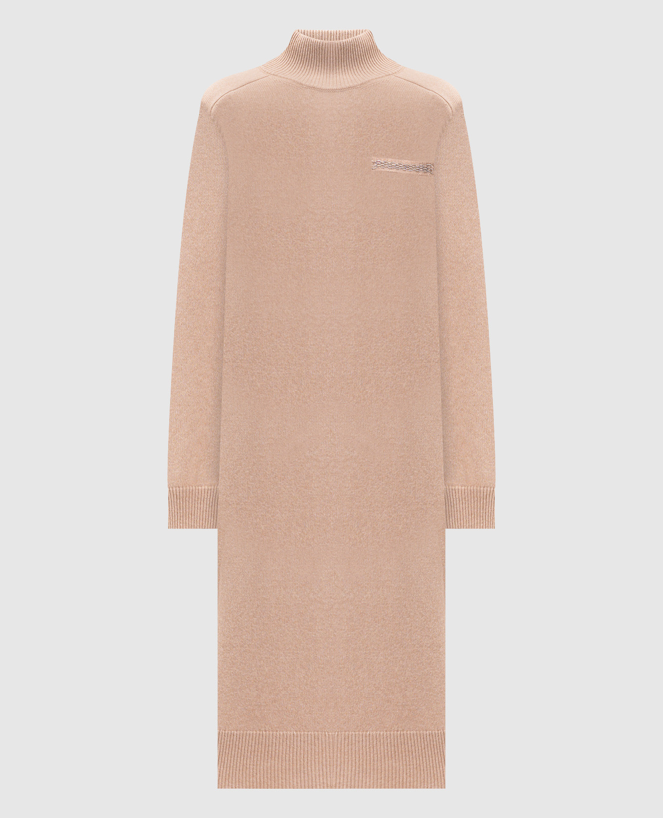 Beige wool, silk and cashmere dress Peserico