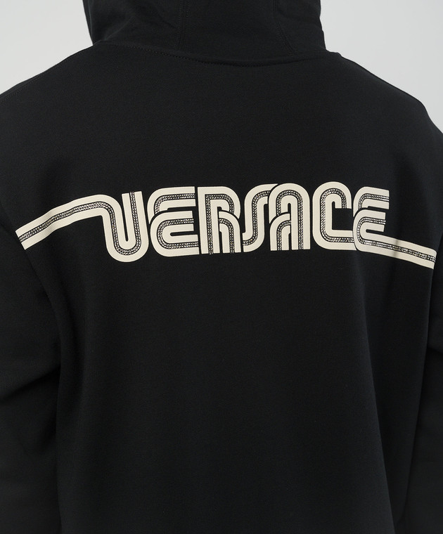 Versace - Black sports jacket with logo print 10162811A11444