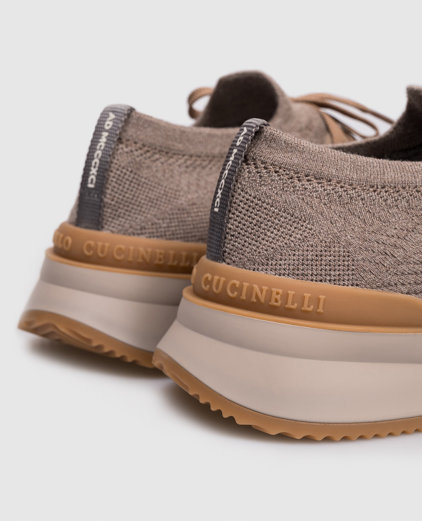 

Beige insulated wool sneakers Brunello Cucinelli