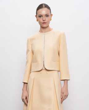 Valentino Beige wool and silk jacket 6B0CE4L51CF