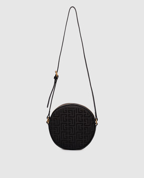 Balmain Children's black cross-body bag with a pattern BX0A88B0092