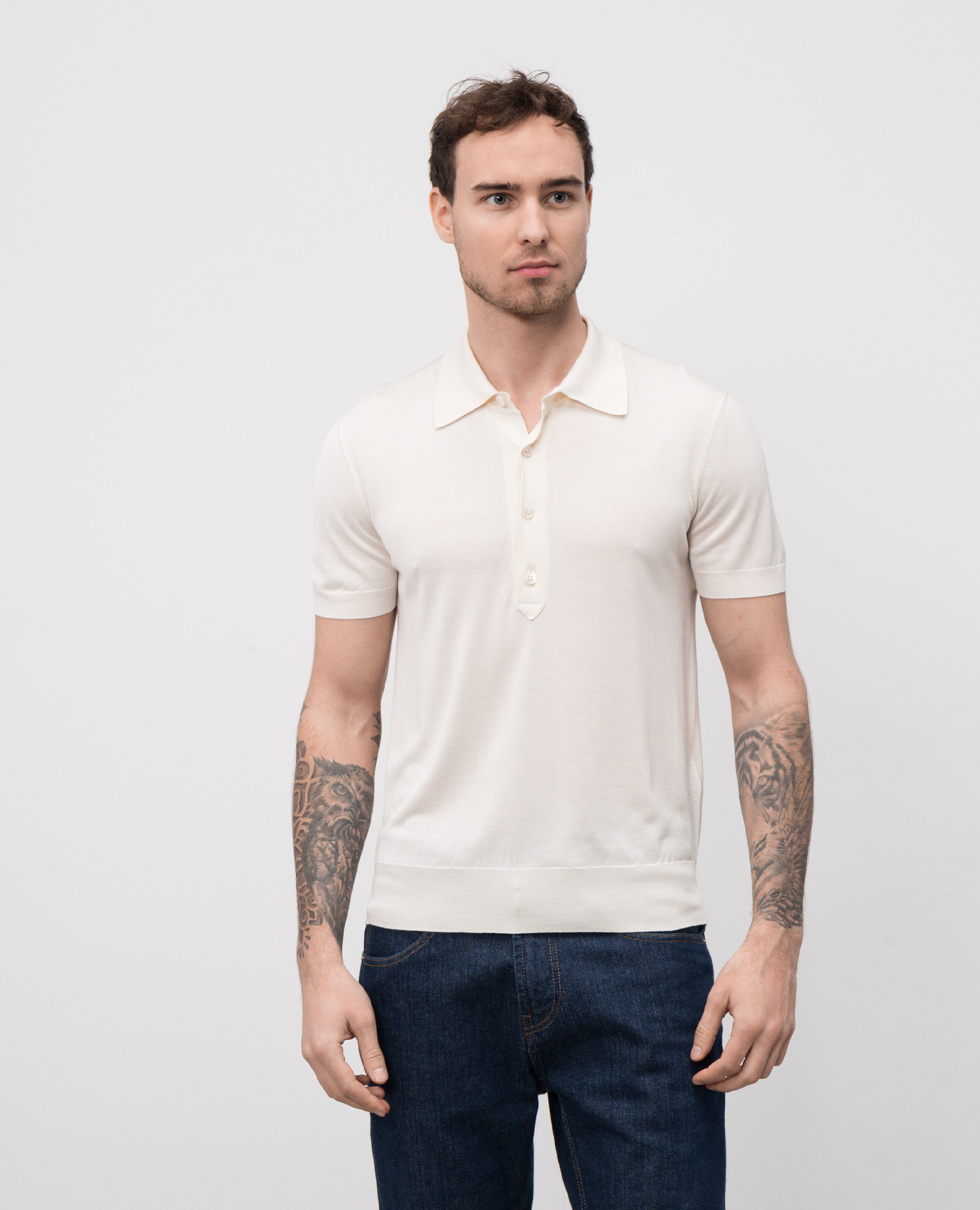 

Beige polo with silk Tom Ford
