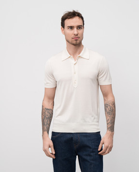 Tom Ford Beige polo with silk KPS025YMS111S25