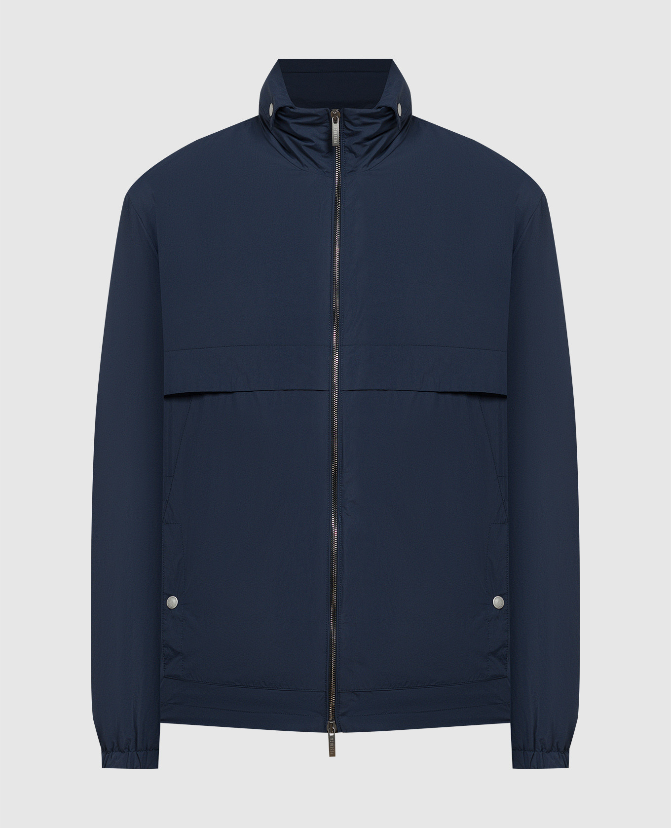 

Blue windbreaker with metal logo Peserico
