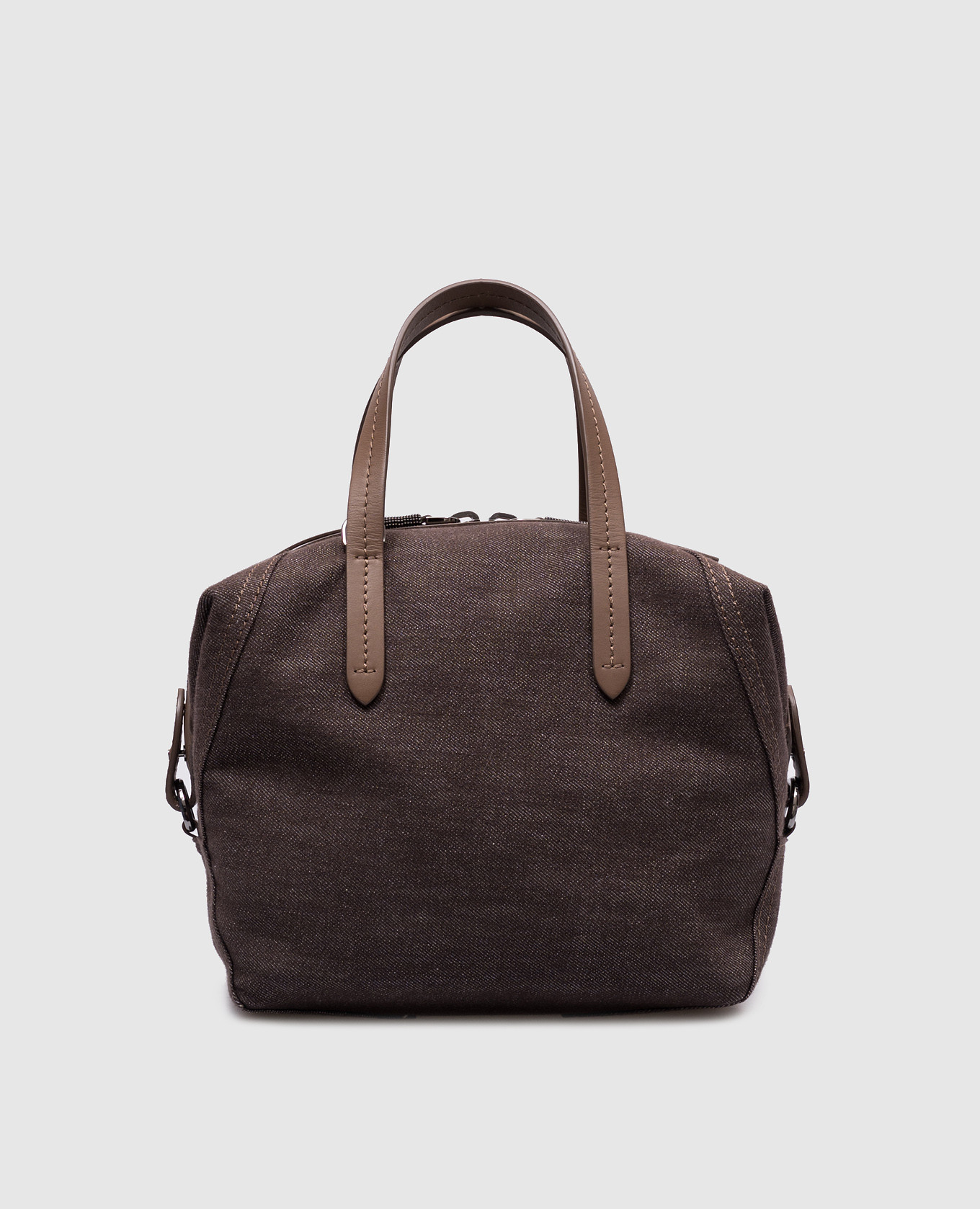 

Brown bowler bag with monil chain Brunello Cucinelli