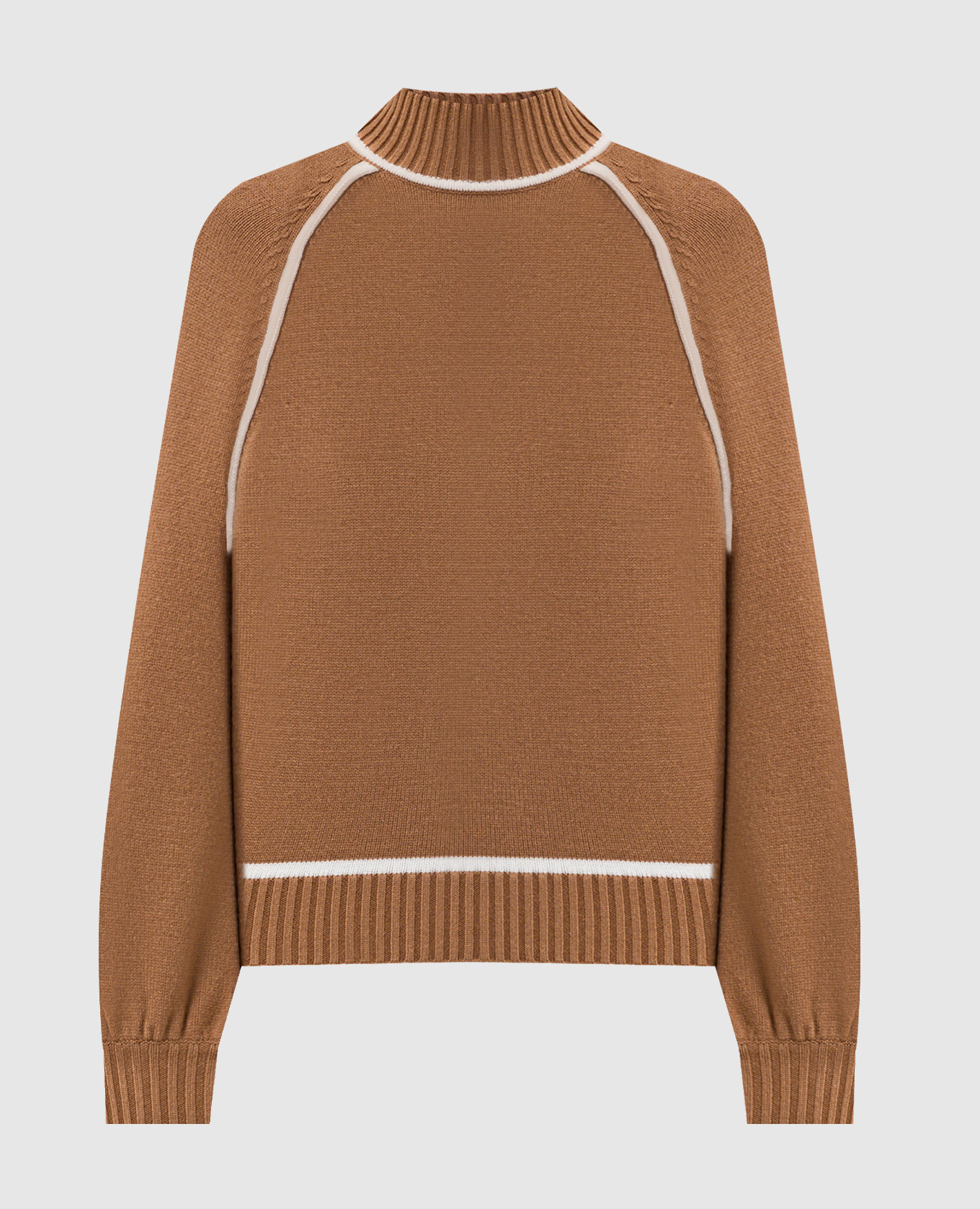 Brown sweater with edging Twinset