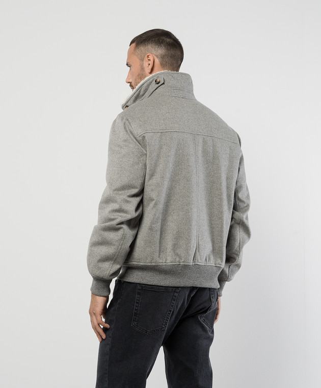 Brunello Cucinelli - Gray cashmere jacket MM4006889 - shop with