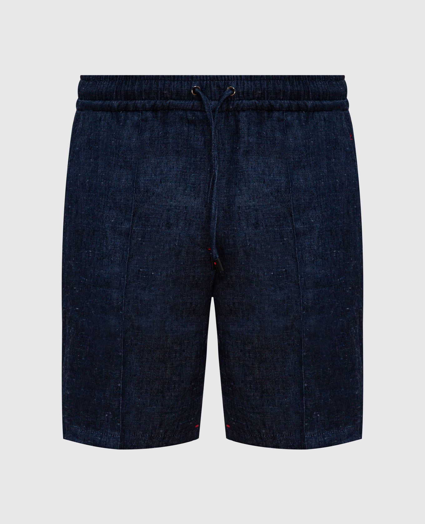 Blue linen, wool and silk shorts ISAIA