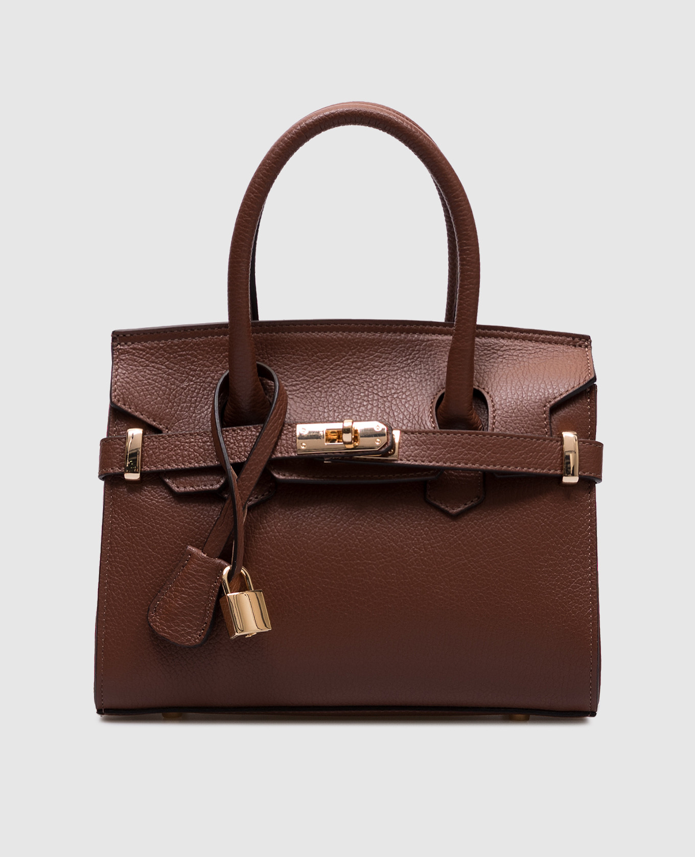 

Brown leather bag with removable lock Gianni Notaro