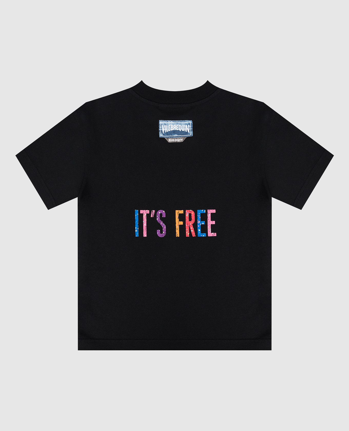 

Children's black T-shirt with print Palm Angels