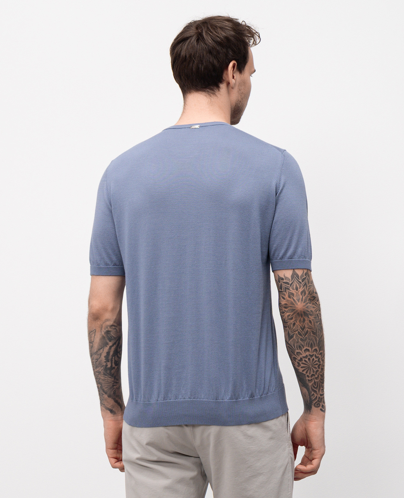 

Blue silk t-shirt Herno