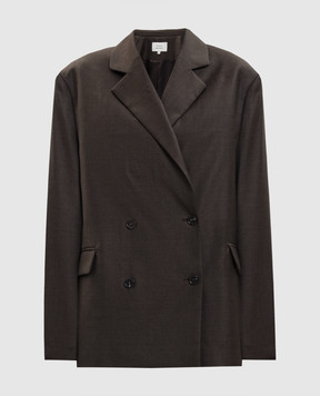 Loulou de Saison DONAU brown double-breasted wool jacket DONAULDS
